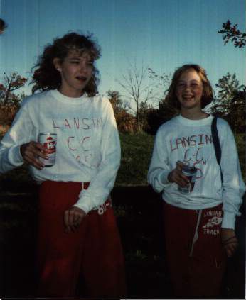 Tina Patrick and Heidi Page - Girls Cross Country - Autumn, 1985